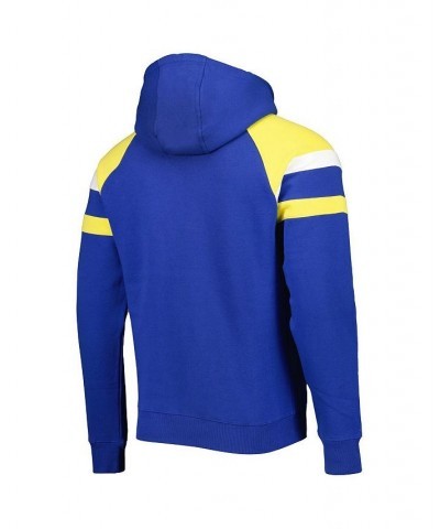 Men's Royal Los Angeles Rams Draft Fleece Raglan Pullover Hoodie $42.40 Sweatshirt