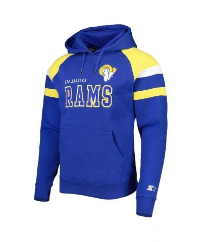 Men's Royal Los Angeles Rams Draft Fleece Raglan Pullover Hoodie $42.40 Sweatshirt