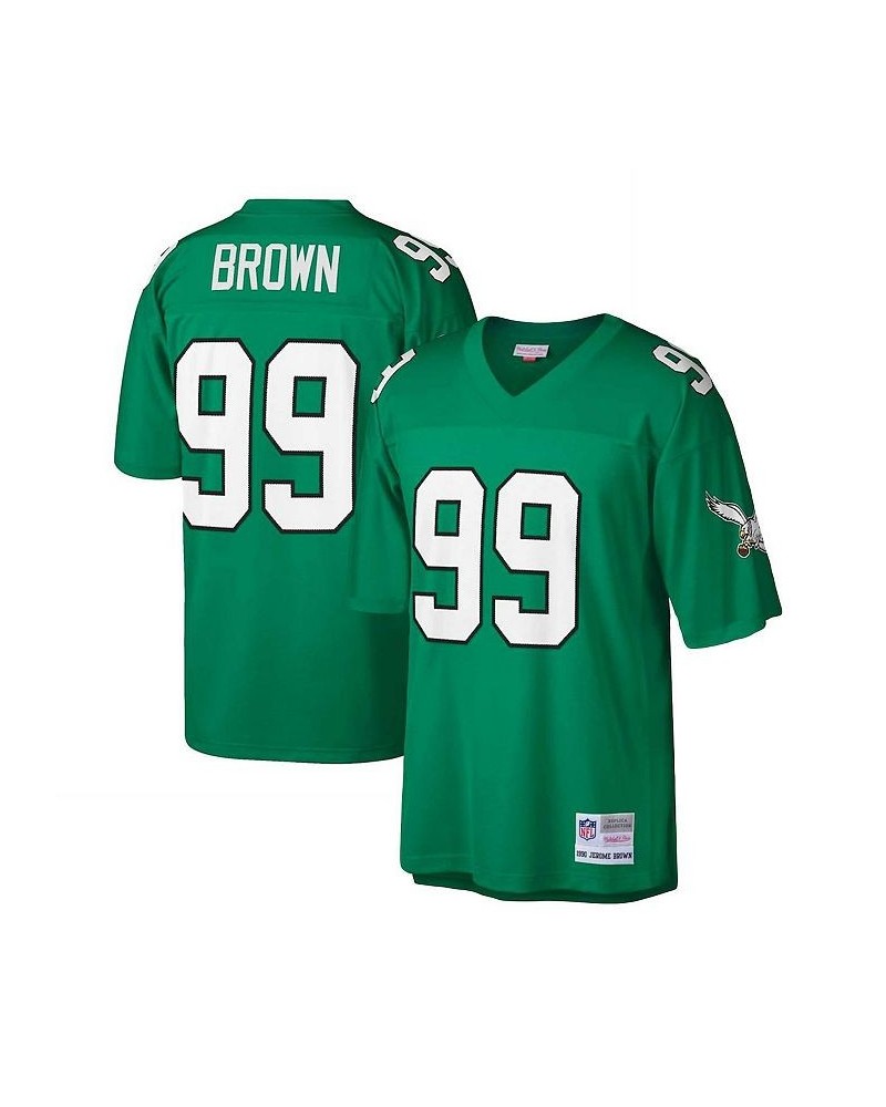 Men's Jerome Brown Kelly Green Philadelphia Eagles Big and Tall 1990 Retired Player Replica Jersey $59.50 Jersey