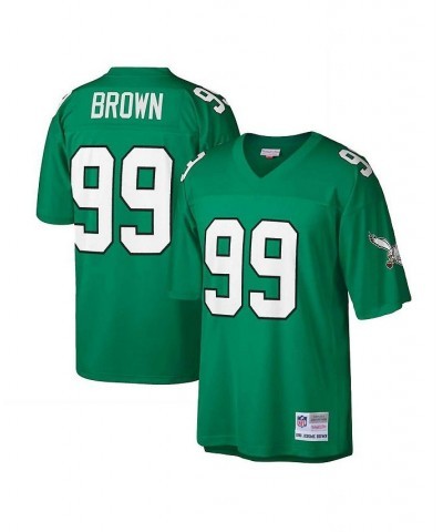 Men's Jerome Brown Kelly Green Philadelphia Eagles Big and Tall 1990 Retired Player Replica Jersey $59.50 Jersey