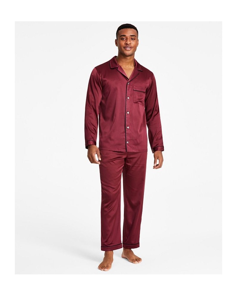 I.N.C. International Concepts Men's 2-Pc. Tipped Pajama Set Red $19.35 Pajama