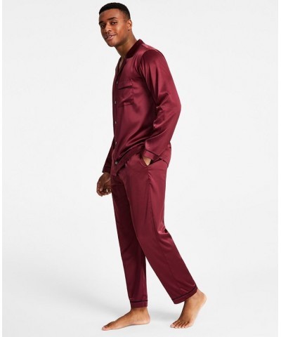 I.N.C. International Concepts Men's 2-Pc. Tipped Pajama Set Red $19.35 Pajama