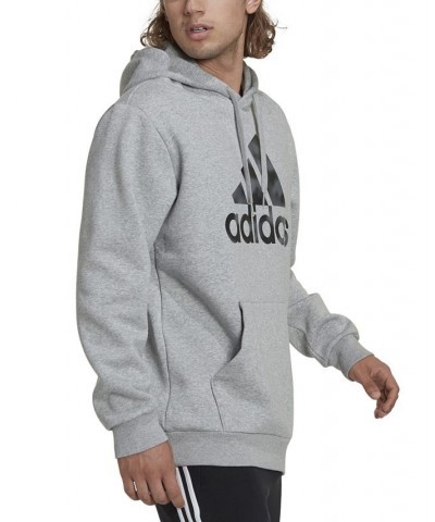 Men's Loose-Fit Camo Logo-Graphic Hoodie Gray $22.54 Sweatshirt