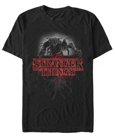 Men's Stranger Things Demogorgan Poster Short Sleeve T-Shirt Black $15.05 T-Shirts