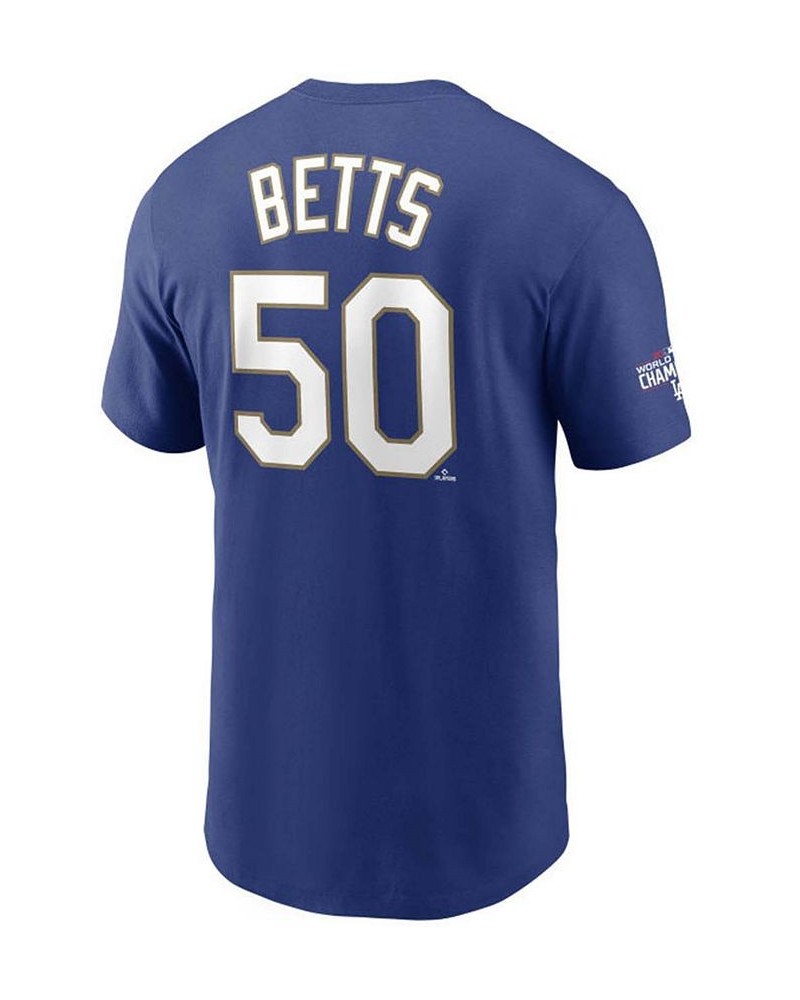 Los Angeles Dodgers Men's Gold Name and Number Player T-Shirt Mookie Betts $24.50 T-Shirts