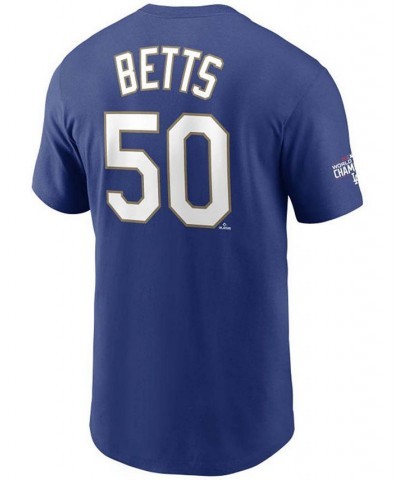 Los Angeles Dodgers Men's Gold Name and Number Player T-Shirt Mookie Betts $24.50 T-Shirts