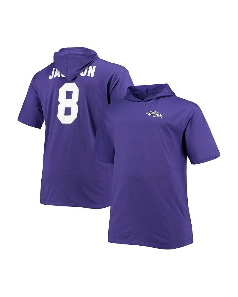 Men's Branded Lamar Jackson Purple Baltimore Ravens Big and Tall Player Name and Number Hoodie T-shirt $24.00 T-Shirts