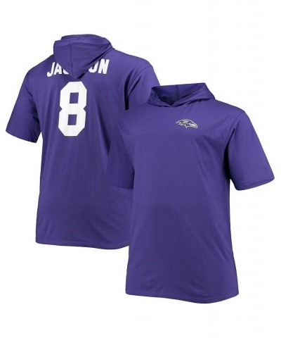 Men's Branded Lamar Jackson Purple Baltimore Ravens Big and Tall Player Name and Number Hoodie T-shirt $24.00 T-Shirts