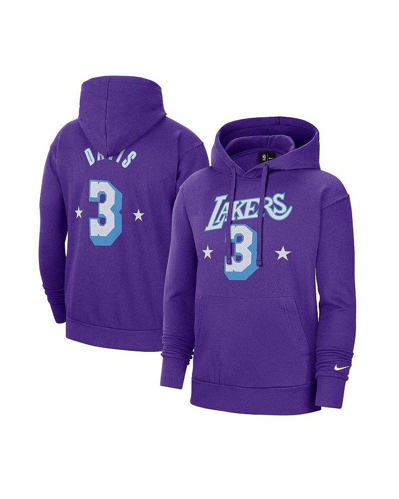 Men's Anthony Davis Purple Los Angeles Lakers 2021/22 City Edition Name and Number Pullover Hoodie $29.04 Sweatshirt