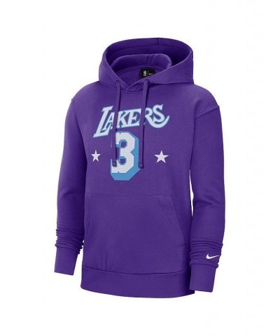 Men's Anthony Davis Purple Los Angeles Lakers 2021/22 City Edition Name and Number Pullover Hoodie $29.04 Sweatshirt