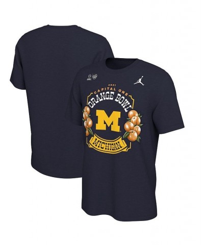 Men's Brand Navy Michigan Wolverines College Football Playoff 2021 Orange Bowl Bound Illustrated T-shirt $18.55 T-Shirts