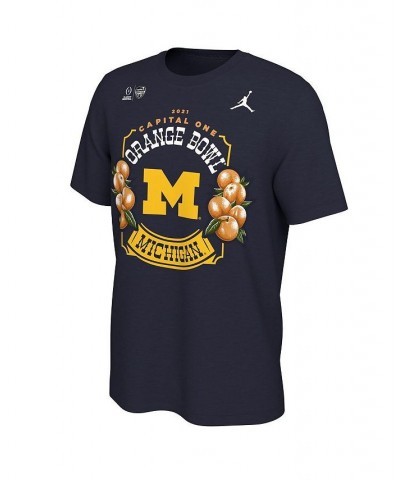 Men's Brand Navy Michigan Wolverines College Football Playoff 2021 Orange Bowl Bound Illustrated T-shirt $18.55 T-Shirts