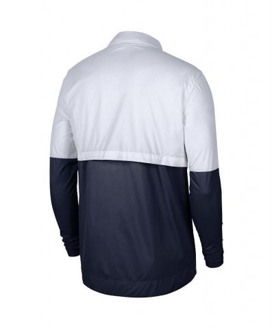 Men's White, Navy Penn State Nittany Lions Half-Zip Lightweight Coaches Jacket $45.89 Jackets