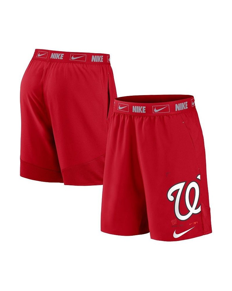 Men's Red Washington Nationals Bold Express Performance Shorts $23.65 Shorts