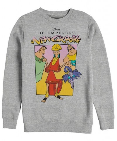 Disney Men's Emperor's New Groove Group Portrait, Crewneck Fleece Gray $30.79 Sweatshirt