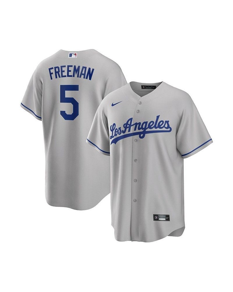 Men's Freddie Freeman Gray Los Angeles Dodgers Road Replica Player Jersey $63.80 Jersey