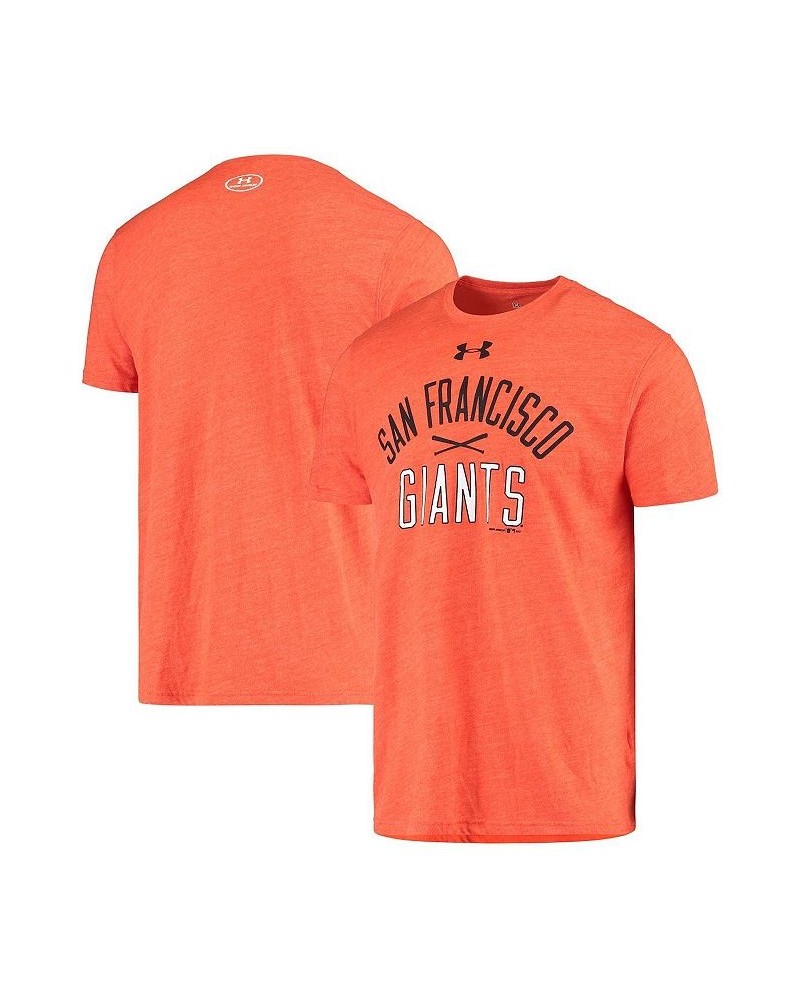 Men's Orange San Francisco Giants Crossed Bat Tri-Blend Performance T-shirt $32.50 T-Shirts