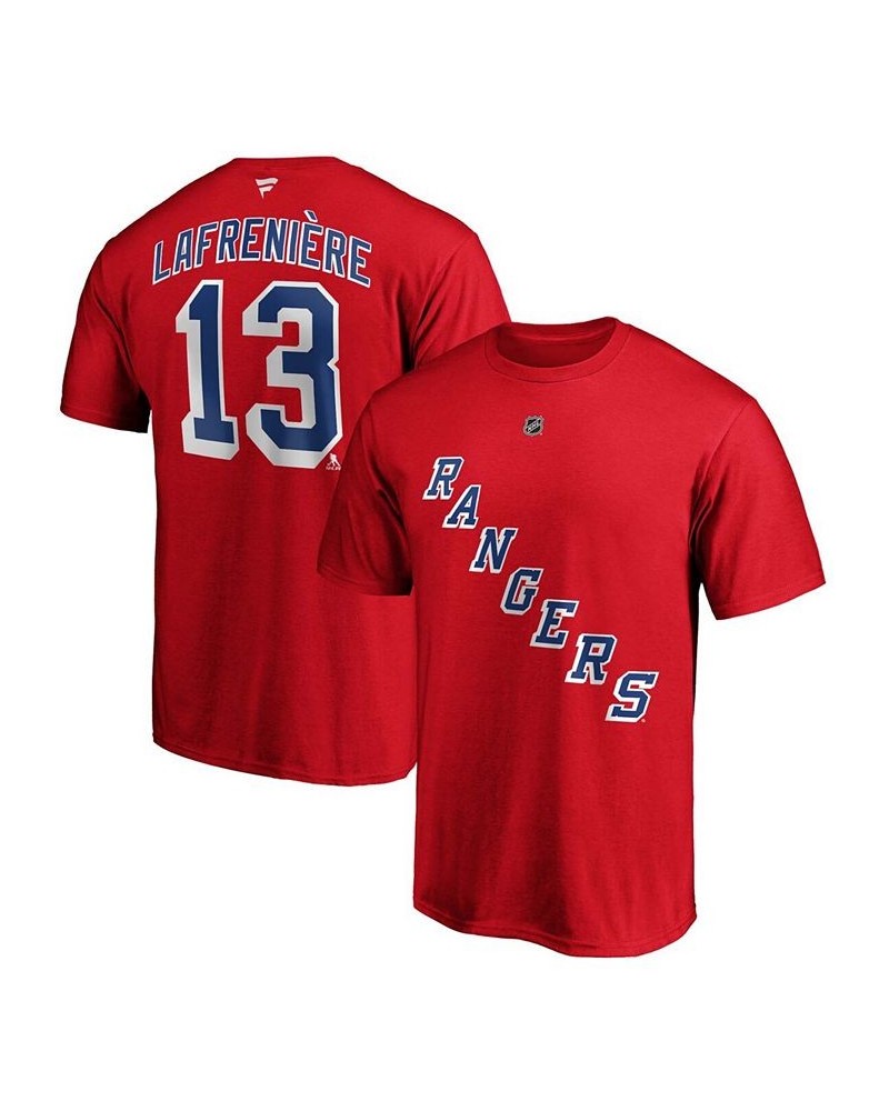 Men's Alexis Lafrenivre Red New York Rangers Authentic Stack Name and Number T-shirt $15.98 T-Shirts