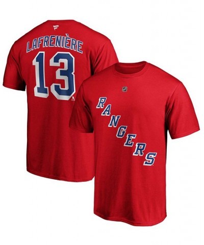 Men's Alexis Lafrenivre Red New York Rangers Authentic Stack Name and Number T-shirt $15.98 T-Shirts