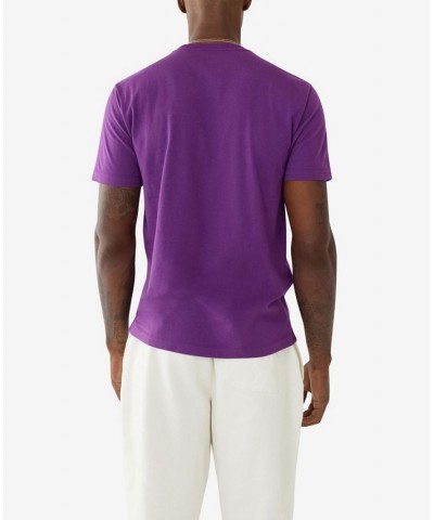 Men's Short Sleeves Gradient Logo T-shirt Purple $18.16 T-Shirts