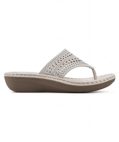 Women's Compact Thong Comfort Sandal White $28.98 Shoes