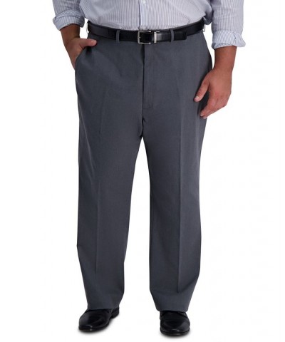 Men's Big & Tall Iron Free Premium Khaki Classic-Fit Flat Front Pant Char. Htr $23.10 Pants