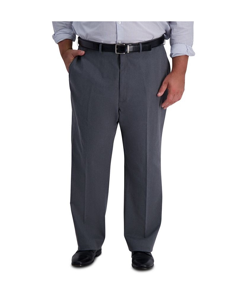 Men's Big & Tall Iron Free Premium Khaki Classic-Fit Flat Front Pant Char. Htr $23.10 Pants