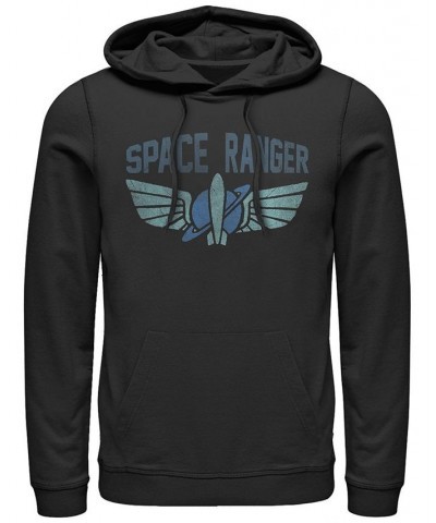 Disney Men's Toy Story Space Ranger Star Command Logo, Pullover Hoodie Black $35.63 Sweatshirt