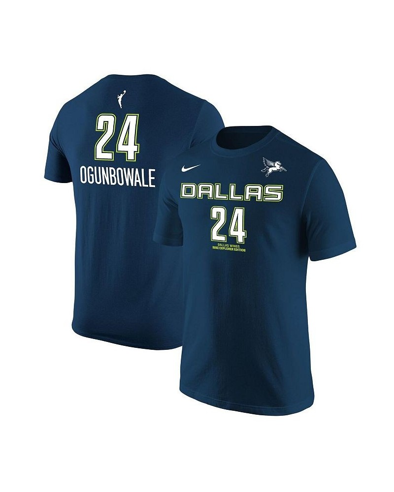 Men's Arike Ogunbowale Navy Dallas Wings Explorer Edition Name and Number T-shirt $19.80 T-Shirts