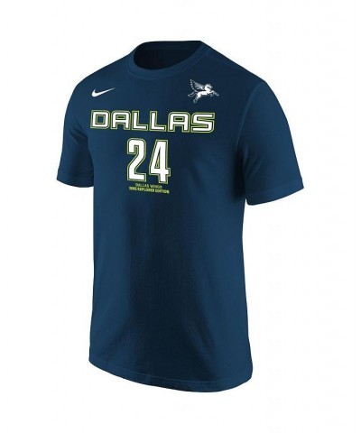 Men's Arike Ogunbowale Navy Dallas Wings Explorer Edition Name and Number T-shirt $19.80 T-Shirts