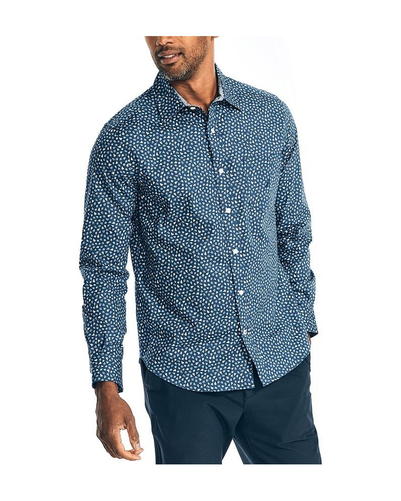 Men's Classic-Fit Pocket Stretch Long-Sleeve Poplin Shirts PD04 $28.27 Shirts