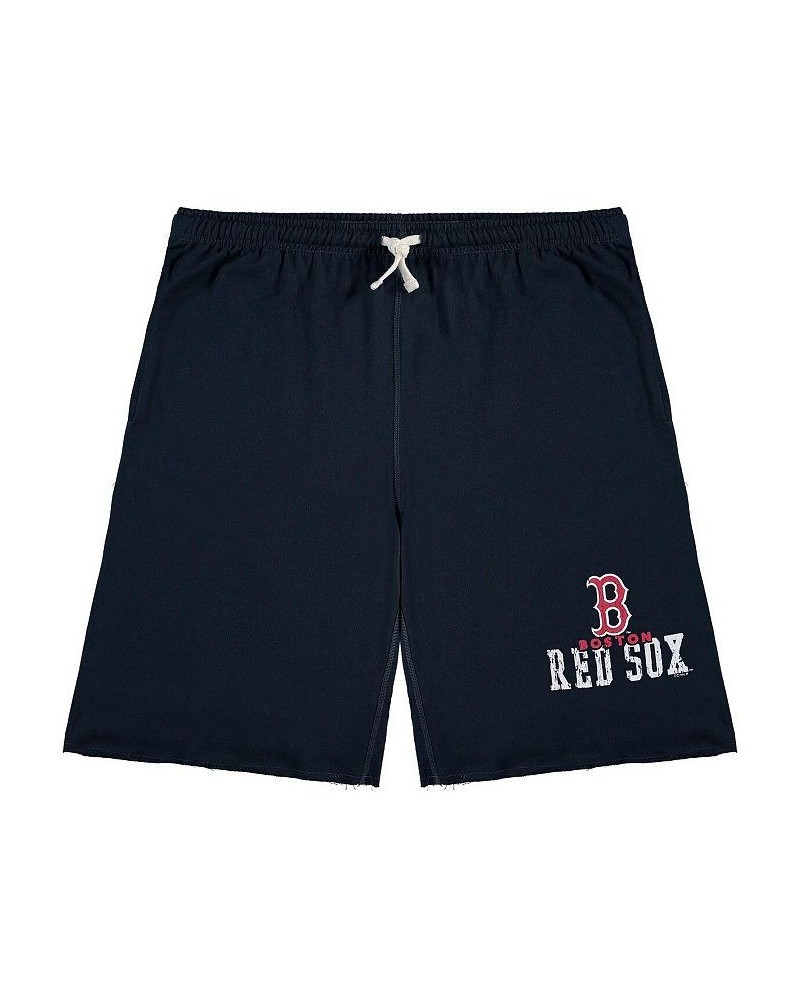 Men's Navy Boston Red Sox Big and Tall French Terry Shorts $33.59 Shorts