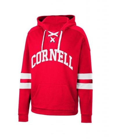 Men's Red Cornell Big Red Lace-Up 4.0 Pullover Hoodie $34.50 Sweatshirt