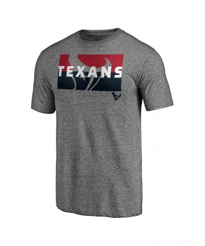 Men's Branded Heathered Gray Houston Texans Block Party Square Off Tri-Blend T-shirt $20.34 T-Shirts