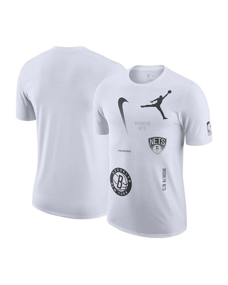 Men's Brand White Brooklyn Nets Courtside Statement Edition Max90 T-shirt $23.40 T-Shirts