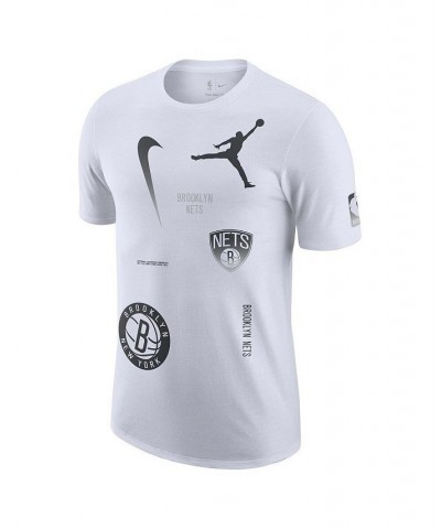 Men's Brand White Brooklyn Nets Courtside Statement Edition Max90 T-shirt $23.40 T-Shirts