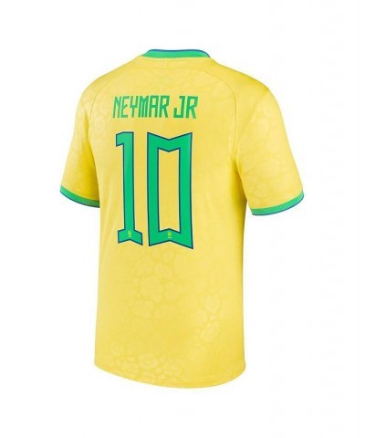 Men's Neymar Jr. Yellow Brazil National Team 2022/23 Home Breathe Stadium Replica Player Jersey $42.00 Jersey