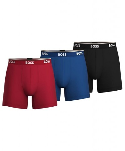 Men's 3-Pk. Power Stretch Assorted Color Solid Boxer Briefs Multi $26.95 Underwear