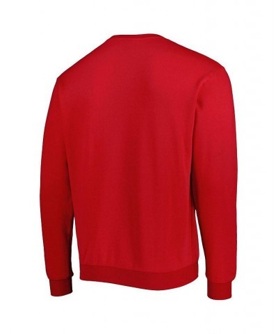 Men's Red Bradley Braves Arch Over Logo Pullover Sweatshirt $26.49 Sweatshirt