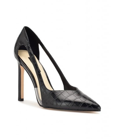 Women's Trivs Pointy Toe Stiletto Dress Pumps Black $37.80 Shoes