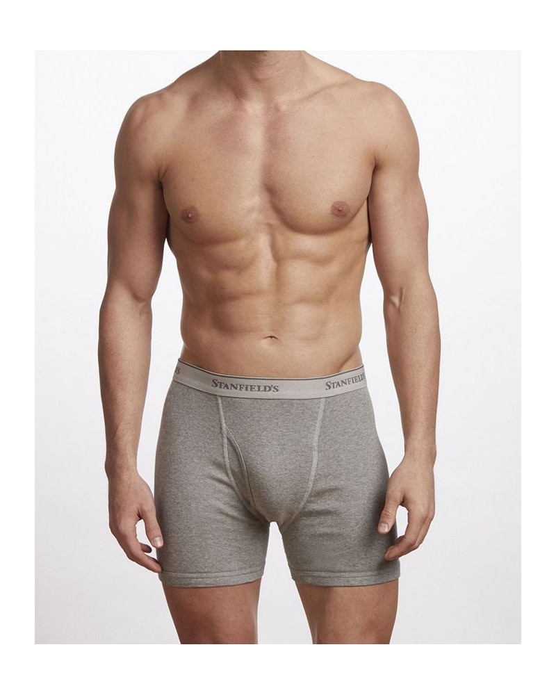 Premium Cotton Men's 2 Pack Boxer Brief Underwear Gray $26.95 Underwear