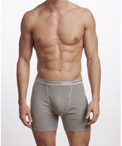 Premium Cotton Men's 2 Pack Boxer Brief Underwear Gray $26.95 Underwear