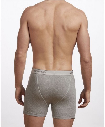 Premium Cotton Men's 2 Pack Boxer Brief Underwear Gray $26.95 Underwear