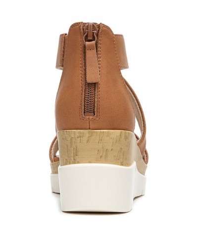 Goodtimes Ankle Strap Wedge Sandals Brown $45.00 Shoes