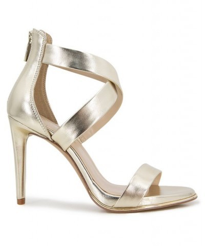 Women's Brooke Cross Dress Sandals Gold $56.40 Shoes