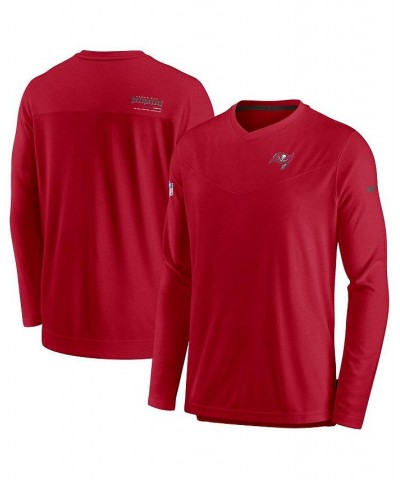 Men's Red Tampa Bay Buccaneers 2022 Sideline Coach Chevron Lock Up Performance Long Sleeve T-shirt $29.69 T-Shirts