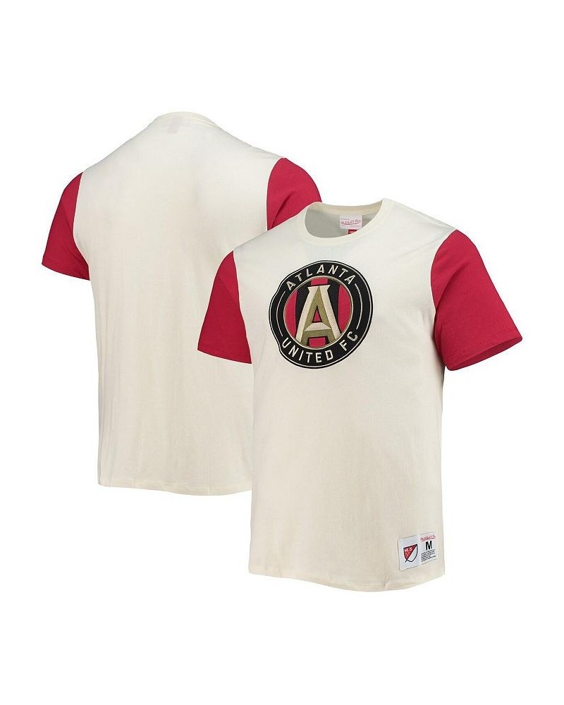 Men's Cream Atlanta United FC Color Block T-shirt $23.65 T-Shirts