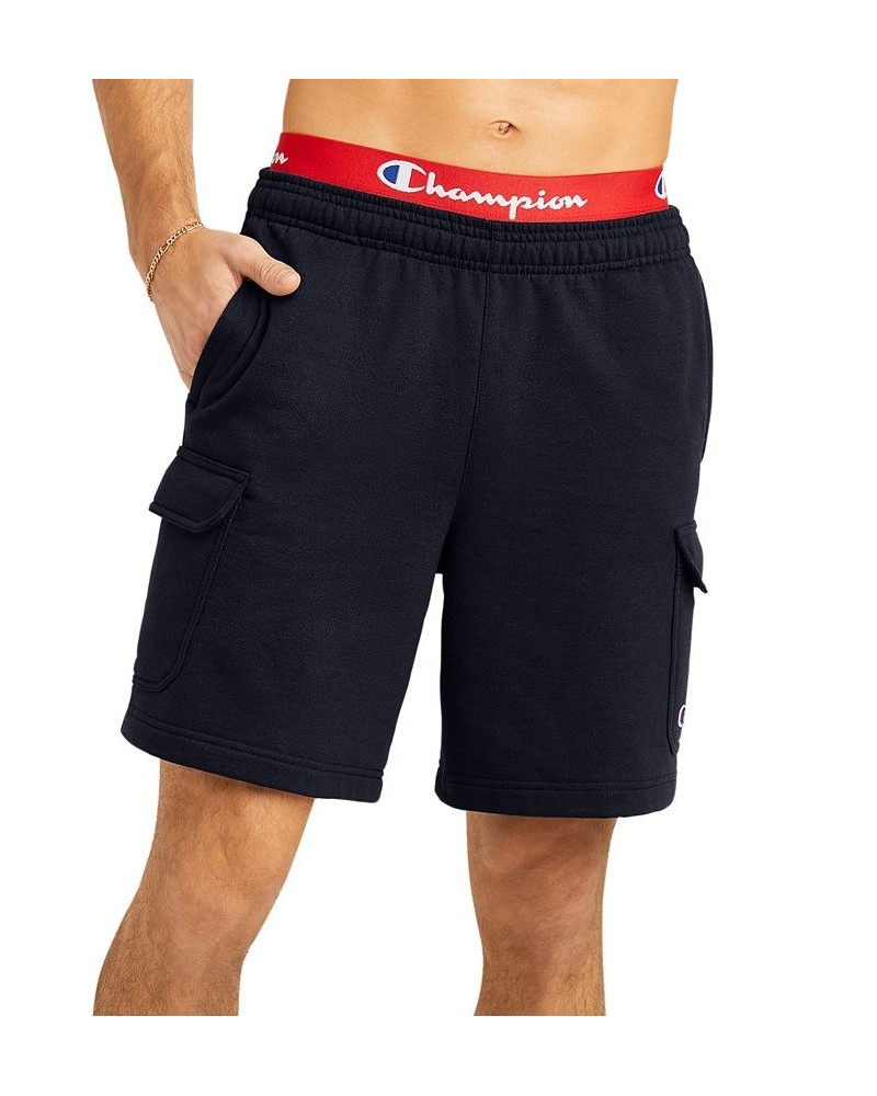 Men's Powerblend 8" Cargo Shorts Blue $17.20 Shorts