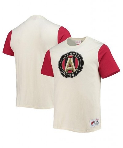 Men's Cream Atlanta United FC Color Block T-shirt $23.65 T-Shirts