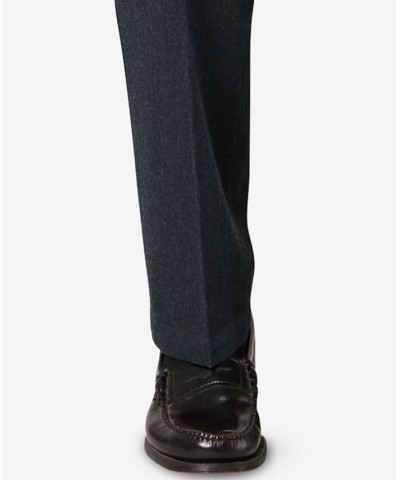 Men's Signature Lux Cotton Classic Fit Creased Stretch Khaki Pants Gray $27.60 Pants